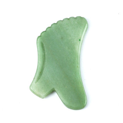 Lichaamsmassage voor huidverzorging Natuurlijke groene Aventurine Jade Gua Sha Custom Logo Guasha Gezichtsschone hulpmiddel voor het verminderen van rimpels