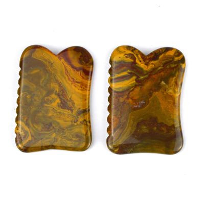 Massageur Custom Logo Mookaite Body Massage Tools For Beauty Guasha Stone Scrapping voor gezichtslifting en lymfe drainage