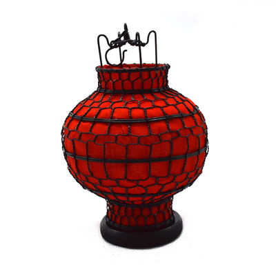 Vintage stof metalen Chinese rode zijde lantaarns voor traditionele Chinese stijl