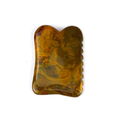 Massageur Custom Logo Mookaite Body Massage Tools For Beauty Guasha Stone Scrapping voor gezichtslifting en lymfe drainage
