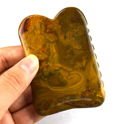 Massageur Custom Logo Mookaite Body Massage Tools For Beauty Guasha Stone Scrapping voor gezichtslifting en lymfe drainage