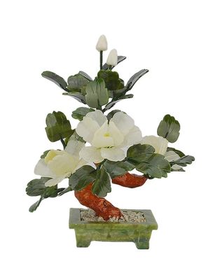 Voeg een vleugje elegantie toe aan uw huis met 3 pioenenbloemen natuurlijke jade potplanten