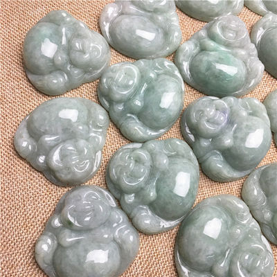 Art Collectible High Class Jade Buddha Carved Jadeite Buddha Hanger voor halsketting thema