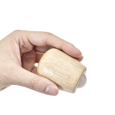 Aanpasbare Jade Massage Ball Houten Handle Jade Roller voor lichaamsmassage en nek/gezicht Gua Sha Stress Relief Tool