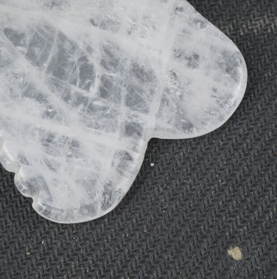 Duidelijke Quartz Gua Sha Schraapplaat voor gezichtshals Volle lichaamshuid Massage Spiermassage Functionaliteit