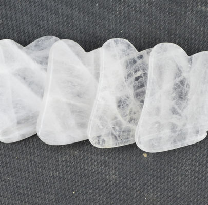 Duidelijke Quartz Gua Sha Schraapplaat voor gezichtshals Volle lichaamshuid Massage Spiermassage Functionaliteit
