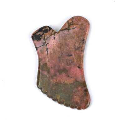 Natuurlijke Rhodonite Gua Sha Massage Tool voor het strakken van de huid en het bevorderen van gezichts schoonheid