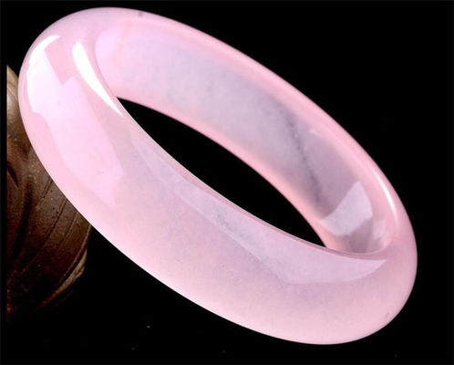 Kunstcollectieve roze hibiscus armband Natuurlijke violette jade armband A-klasse jade sieraden armband vrouwen