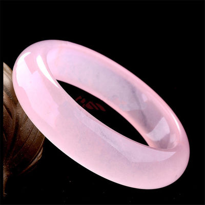 Kunstcollectieve roze hibiscus armband Natuurlijke violette jade armband A-klasse jade sieraden armband vrouwen