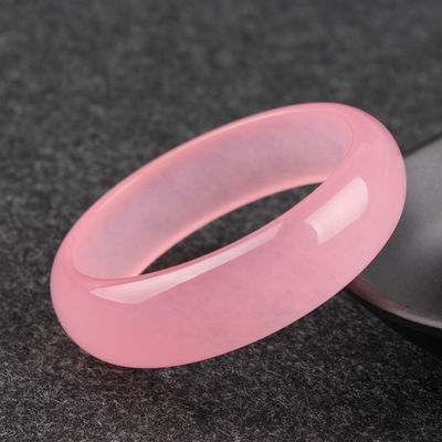 Kunstcollectieve roze hibiscus armband Natuurlijke violette jade armband A-klasse jade sieraden armband vrouwen