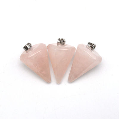 Natuurlijke kristal rozen kwarts hanger voor chakra uitlijning en Reiki Healing