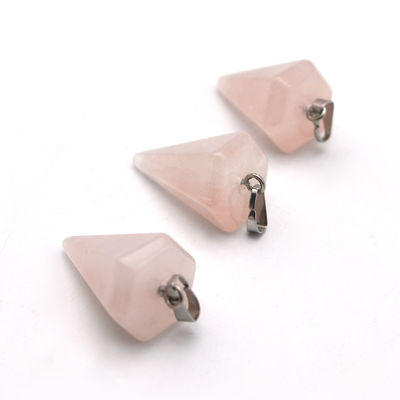 Natuurlijke kristal rozen kwarts hanger voor chakra uitlijning en Reiki Healing