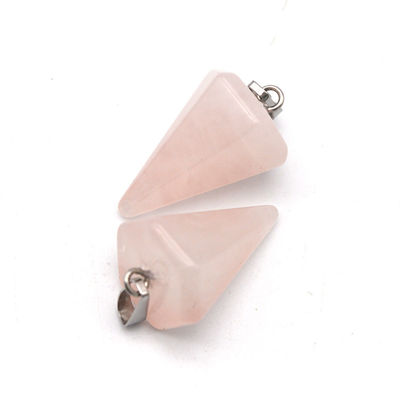Natuurlijke kristal rozen kwarts hanger voor chakra uitlijning en Reiki Healing