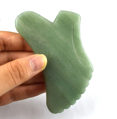 Groene Aventurine Guasha Gua Sha Face Tool Mode No abkgs-038 Voor effectieve lymfatische drainage en huidverzorging