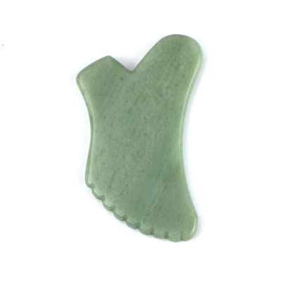 Groene Aventurine Guasha Gua Sha Face Tool Mode No abkgs-038 Voor effectieve lymfatische drainage en huidverzorging