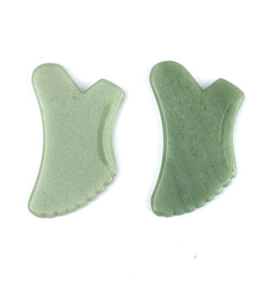Groene Aventurine Guasha Gua Sha Face Tool Mode No abkgs-038 Voor effectieve lymfatische drainage en huidverzorging