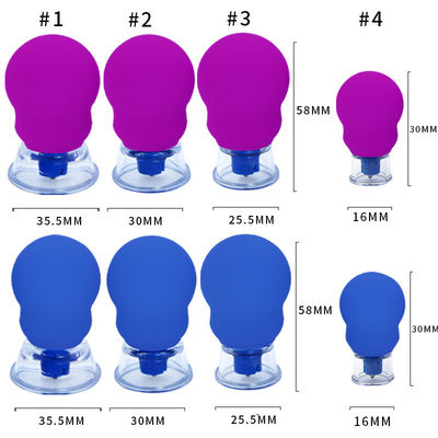 Blauw/roze Silicone Magnetische Vacuum Cupping Set Vacuum Hijama Cupping Therapy Set Negatieve Druk Cupping Kit 20pcs