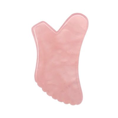 Custom Logo Natuurlijke Rozenkwarts Gua Sha Body Massage Tool voor zelf huidverzorging en gezichtsgezondheid