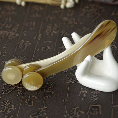 Yak Hoorn Gua Sha Board Bull Hoorn Body Massager Huidverzorgingsroller voor het volledige lichaamsmassagegebied