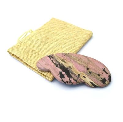 Multifunktioneel gezichtsmassagebord met roze rodonit jade Guasha voor gezondheidszorg en persoonlijke gezondheid