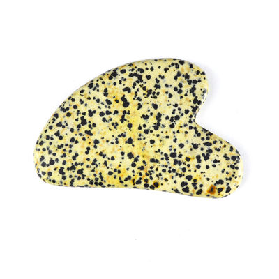 Gepersonaliseerd logo beschikbaard 2024 Trending Hartvormige Dalmatische Steen Guasha Massage Tool voor Body Healthcare Massage