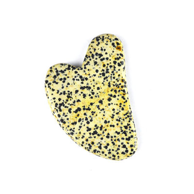 Gepersonaliseerd logo beschikbaard 2024 Trending Hartvormige Dalmatische Steen Guasha Massage Tool voor Body Healthcare Massage