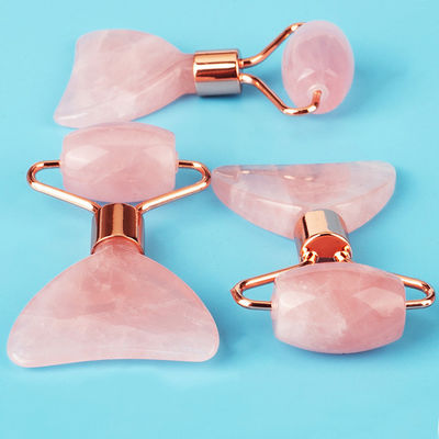 Mini Rose Quartz Jade Roller Oog Huidverzorging Gua Sha Board Multi Functionele Gezichts Beauty Device binnen 90 Tekens