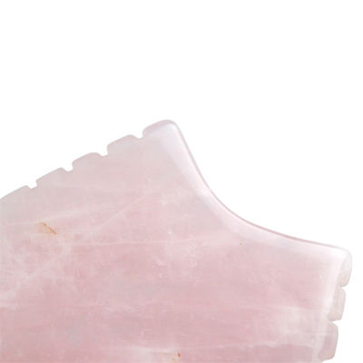 2024 Rozenkwarts Gua Sha massagetool met tanden Natuurlijke kristallen huid Schoonheid massager Gezichtslifting Anti-aging Roze logo