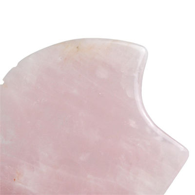 2024 Rozenkwarts Gua Sha massagetool met tanden Natuurlijke kristallen huid Schoonheid massager Gezichtslifting Anti-aging Roze logo