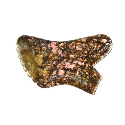 Aanpasbare Rhodonite Stone Gua-Sha Tool Roze en Zwarte Gezichtsmassageur voor nek/schouder/rug/beenverlichting