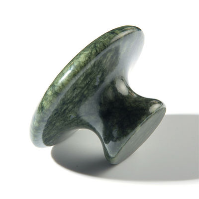 Beschikbaard Donkergroen Xiuyan Jade Champignon Gua Sha Gereedschap voor lichaam genezing en energie therapie