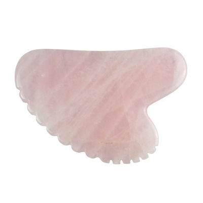 Gezichtsmassageapparaat Roze hart in de vorm van roze kwarts Gua Sha massagetool met tanden Kristallen huid schoonheid massager 2024