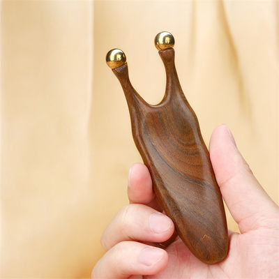 Puur koperen sandelhout Gua Sha massagetool voor gezichts- en oogaccu-puntstimulatie