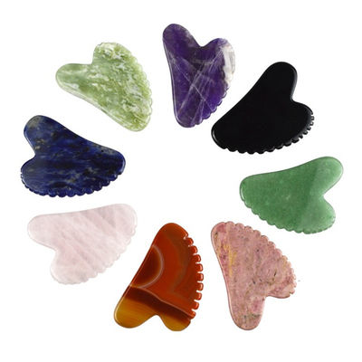 2024 Natural Heart Shape Xiuyan Jade Gua Sha Scraping Board Het ultieme massagetool voor volledige lichaams ontspanning