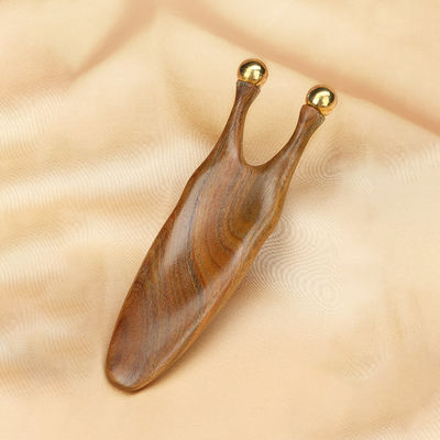 Puur koperen sandelhout Gua Sha massagetool voor gezichts- en oogaccu-puntstimulatie
