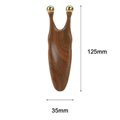 Puur koperen sandelhout Gua Sha massagetool voor gezichts- en oogaccu-puntstimulatie