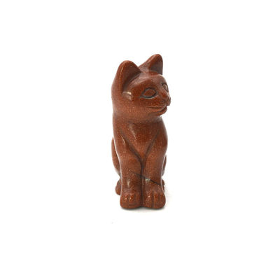 Gemstone Feng Shui stijl handgesneden Agate kat figuur voor dier genezing en decoratie
