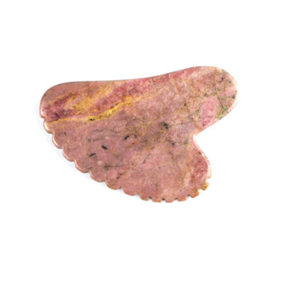 Lichaamsspieren Natuurlijke hartvorm Rhodonietsteen Gua Sha Schraapplank Tanden Guasha Steen Gezicht Schoonheid Massage Tool Huidverzorging