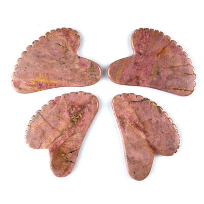 Lichaamsspieren Natuurlijke hartvorm Rhodonietsteen Gua Sha Schraapplank Tanden Guasha Steen Gezicht Schoonheid Massage Tool Huidverzorging