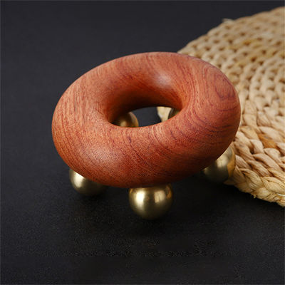 Gua Sha Functie Handmatige Koper Buikmassageur Beech Body Meridian Massage Brush voor het strakken en vormgeven van de middelhuid