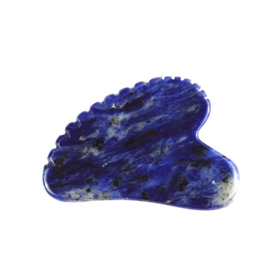 Gezichtslifting gereedschap Hartvorm Natuurlijke Sodalite Gua Sha Steen voor zelfzorg en lichaam ontspanning