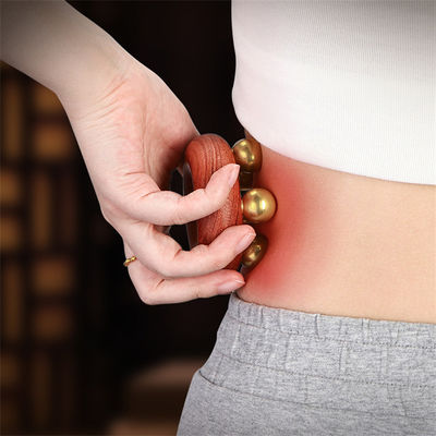 Gua Sha Functie Handmatige Koper Buikmassageur Beech Body Meridian Massage Brush voor het strakken en vormgeven van de middelhuid
