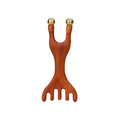 Rood hert geitje vorm koper hoofdhuid meridian massager hoofd gua sha massagekamer voor het vormen en opheffen van gezichtskenmerken
