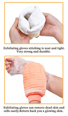 Grondige reiniging Custom Logo Exfoliating handschoenen voor dode lederen handschoenen en body scrubbing