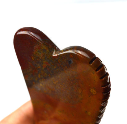 Spiermassagefunctie 2024 Warm Natuurlijk Rood Mookait Jasper Gua Sha Massager Custom Logo Huidverzorging Anti Aging Genezende Steen Schrapen Massage Hulpmiddelen
