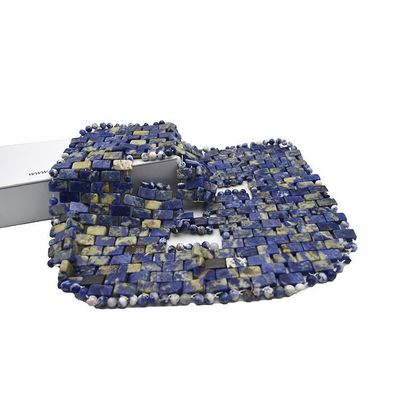 Amethyst Jade Roller Natural Blue Dot Stone Gezichtsmasker Anti-Aging Warm of koud Therapie Gezichtsverzorging Tool