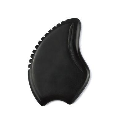 Beschikbaar hartvorm Gua Sha massagetool gemaakt van natuurlijke zwarte Bian steen voor spa ontspannende meditatie