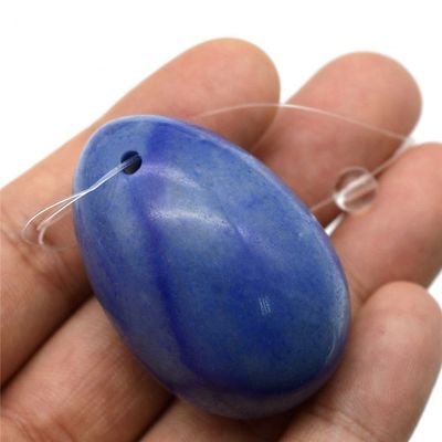 Blauwe Aventurine Yoni Massage Eggs Volkskunst Stijl Kegel versterkingsset voor vrouwen
