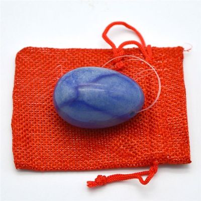 Blauwe Aventurine Yoni Massage Eggs Volkskunst Stijl Kegel versterkingsset voor vrouwen