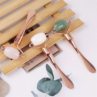 Gepersonaliseerd logo beschikbaard Metalen gezichtslifting schoonheidsapparaat voor schoonheidsverzorging en Jade Roller Set